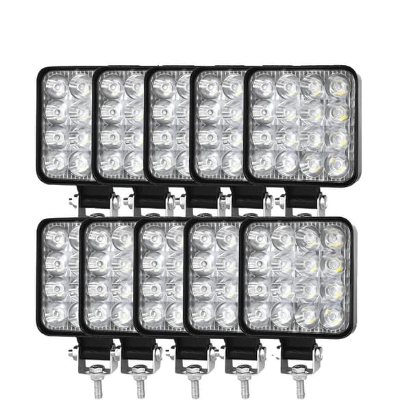LED Arbejdslys, 48W Effekt, Vandtæt IP67,10 stk.