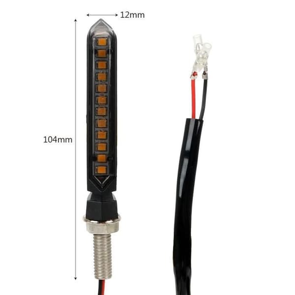 2 x universell anpassningsbar LED-indikator ip68 motorcykel skoter quad ...