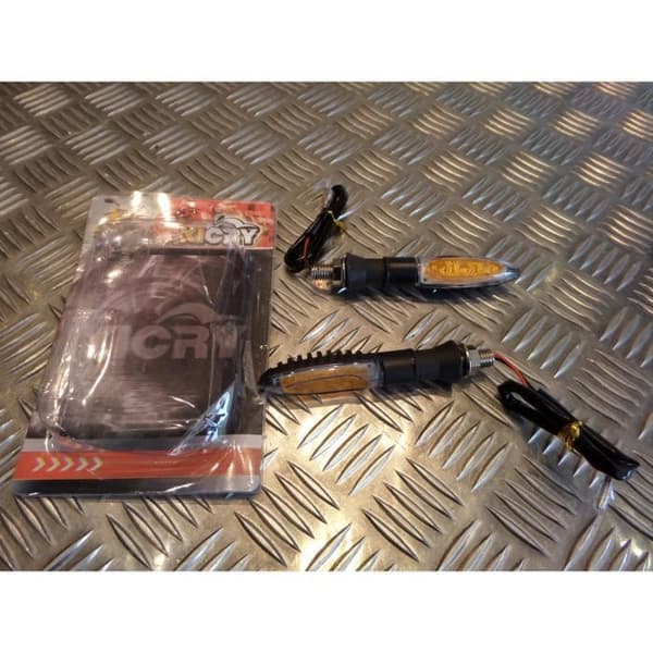 set med 2 univesel LED-blinkljus anpassningsbar skoter motorcykel 2 hjul fyrhjuling