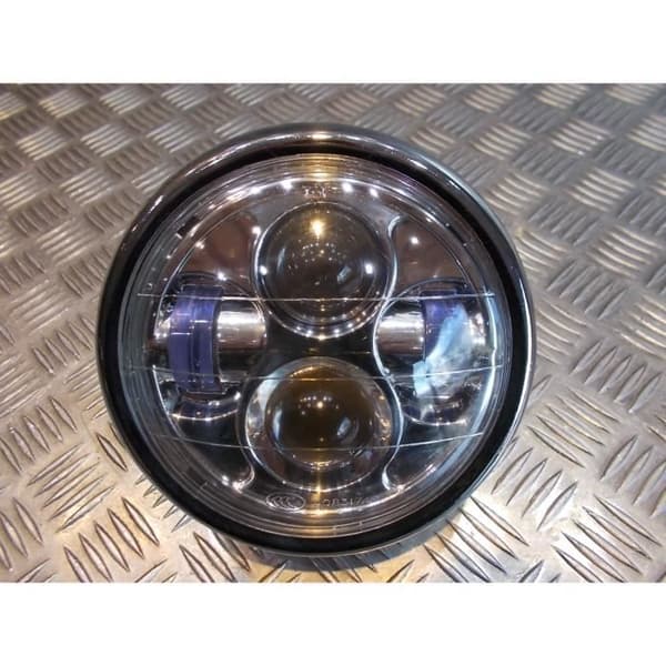 strålkastare metall krom universal dubbel full led motorcykel bobber anpassad chopper café racer scrambler neo klassisk retro