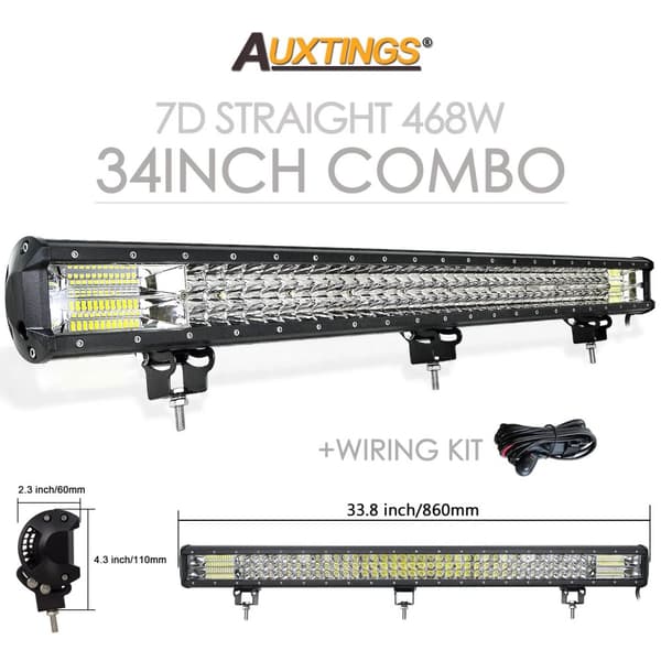 LED Lysbar, 396W til 612W Effekt, IP67 Vandtæt Vurdering,45 tommer uden ledninger