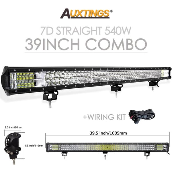 LED Lysbar, 396W til 612W Effekt, IP67 Vandtæt Vurdering,45 tommer uden ledninger