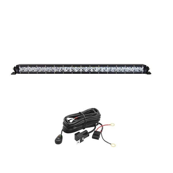 Super Single Row LED Lygtebar, 120W & 180W Muligheder, Vandtæt IP67,26 tommer 120W med ledning