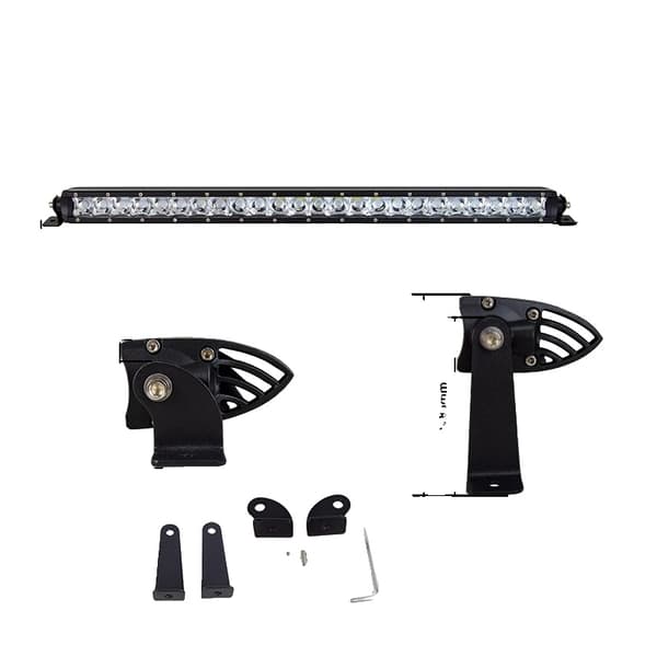 Super Single Row LED Lygtebar, 120W & 180W Muligheder, Vandtæt IP67,26 tommer 120W med ledning