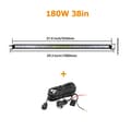 Miniatyrbillede 2 af 2: Super Single Row LED Lygtebar, 120W & 180W Muligheder, Vandtæt IP67,26 tommer 120W med ledning