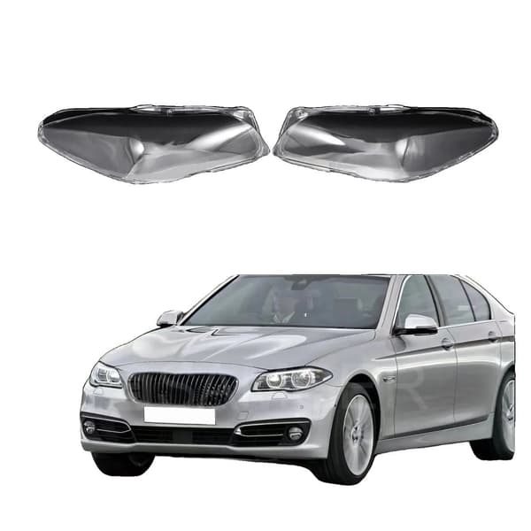 Auton ajovalon linssikansi, helppo asentaa, kestävä PC-materiaali, täydellinen istuvuus BMW 5-sarjalle