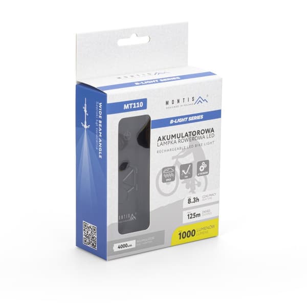 Montis MT110 cykelljus 1000lm batteri
