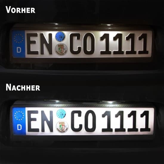 Højkvalitets LED nummerpladebelysning til BMW X5 E53 (2000-2007) - 6000K hvid, Canbus-system, Plug & Play