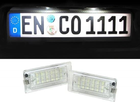 Højkvalitets LED nummerpladebelysning til BMW X5 E53 (2000-2007) - 6000K hvid, Canbus-system, Plug & Play