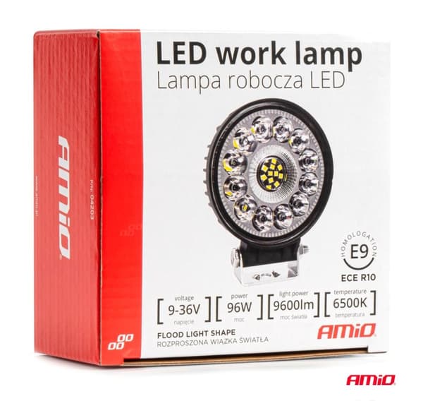 Arbeidslys 96W 6500K 9600lm 9-36V