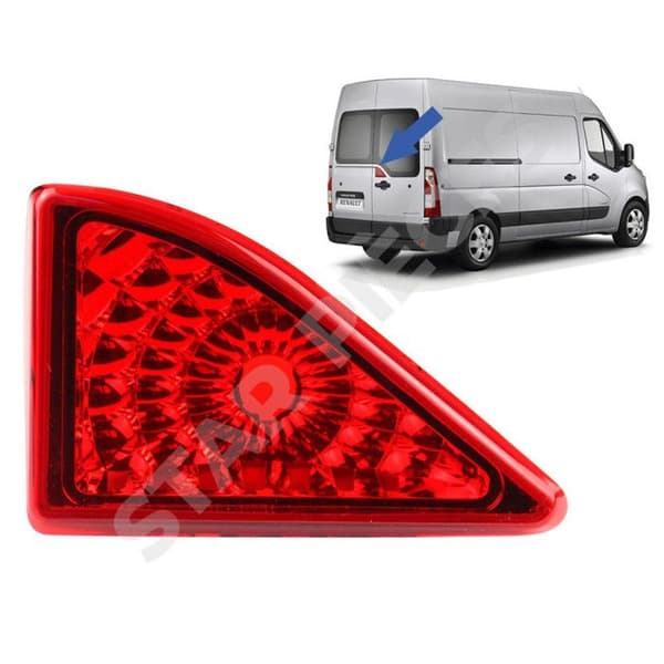 Bakljus för Master 3, Opel Movano B, Nissan NV400 (2010-2022) extra bromsljus på bakdörren