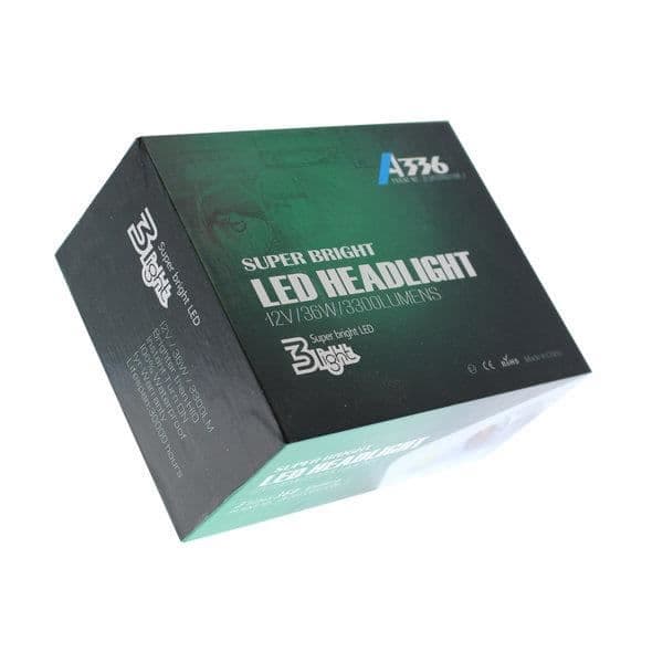 Yatek 9006 LED bil- och motorcykelljus, 12V, Carrefour, 36 W, 3300 lumen, 6000 K, innehåller fläkt och kylfläns