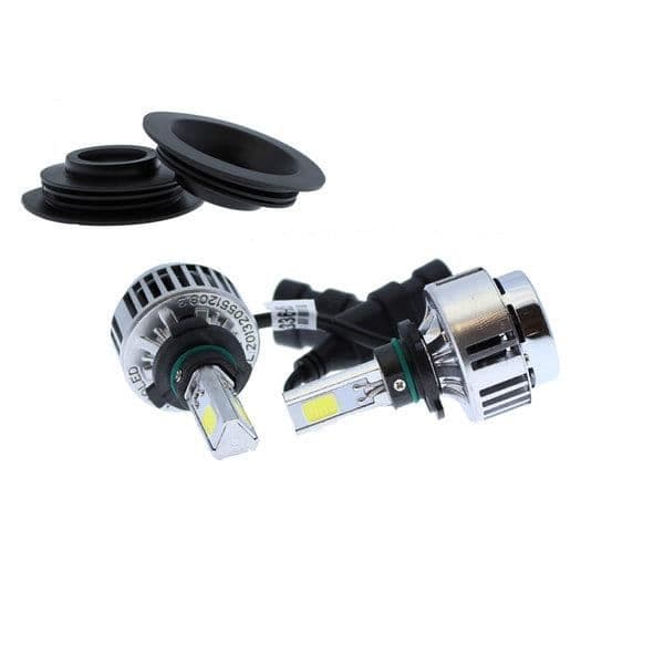 Yatek 9005 LED-ljus för bil och motorcykel, korsningsljus, väderbeständig, direkt på, 6000K,