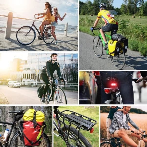 Universellt justerbart cykelställ-Fotstock-stöd -med reflektor- svart