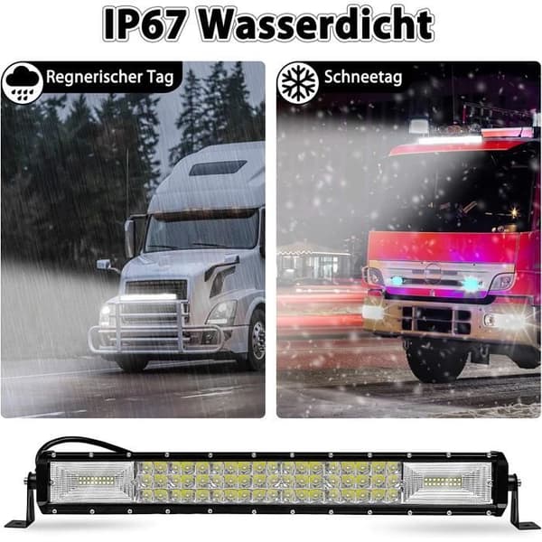 LARS360 Arbetslampa 675W LED Auxilärlampa Backljus Vattentålighet IP67 Lämplig för SUV ATV