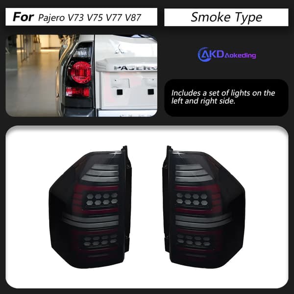 AKD Bakljus för Pajero V73 V75 V77 V87, LED-belysning, rökdesign,Rök