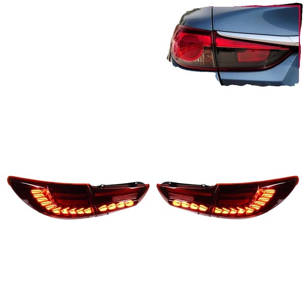 Bakljus för Mazda 6 Atenza, Klar LED-belysning, Hållbart PP-material,Röd