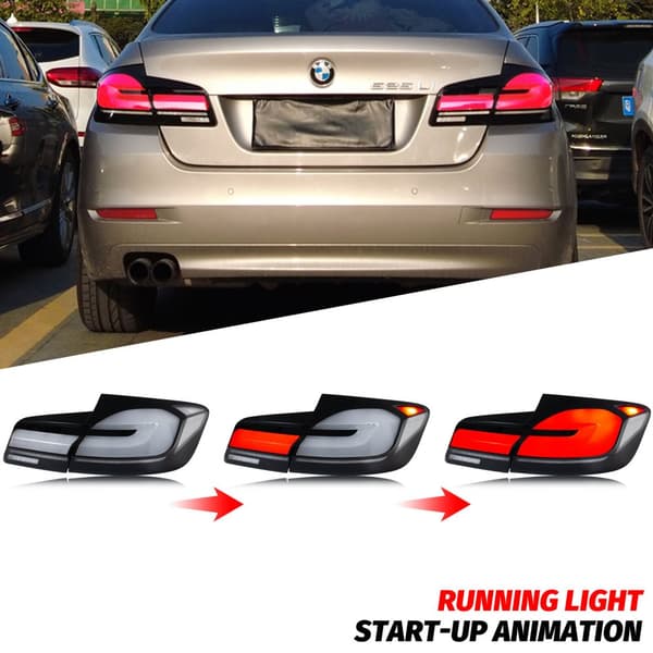 BMW 5-Serie F10 M5 LED Bakljus, Direkt Ersättning, Vattentålig Design, Sekventiella Blinkers