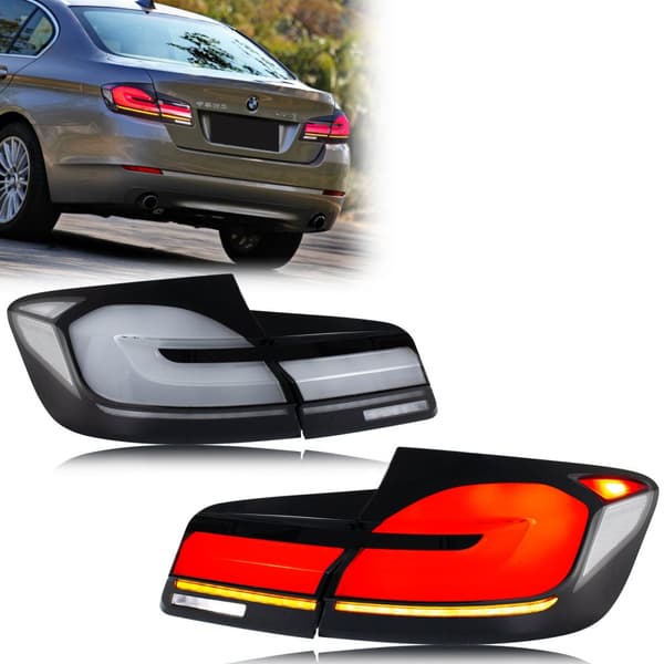 BMW 5-Serie F10 M5 LED Bakljus, Direkt Ersättning, Vattentålig Design, Sekventiella Blinkers