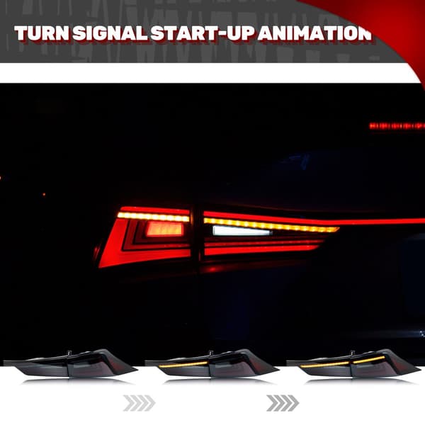 LED Baglygter til Lexus IS Serie, Dynamisk Animation Blinklys, Plug-and-Play Installation, Vandtæt Design