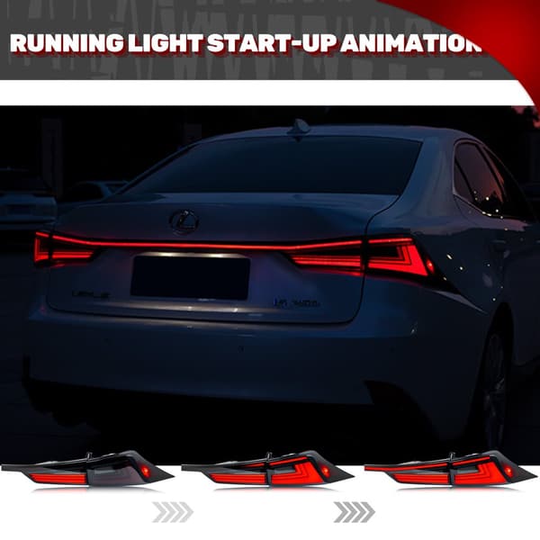 LED Baglygter til Lexus IS Serie, Dynamisk Animation Blinklys, Plug-and-Play Installation, Vandtæt Design