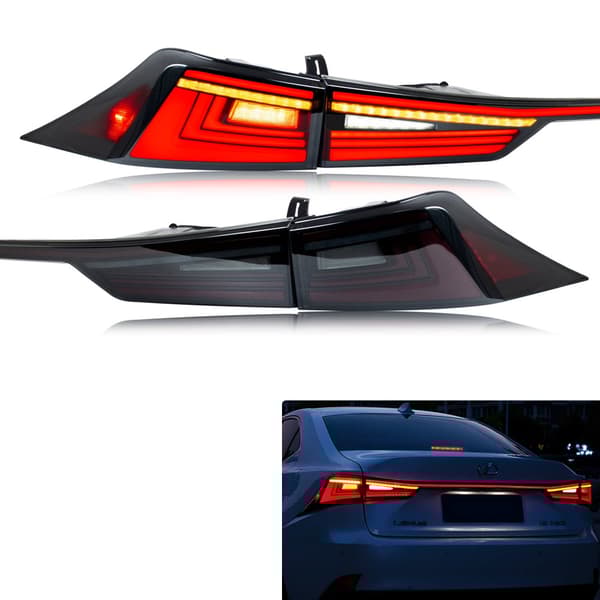 LED Baglygter til Lexus IS Serie, Dynamisk Animation Blinklys, Plug-and-Play Installation, Vandtæt Design