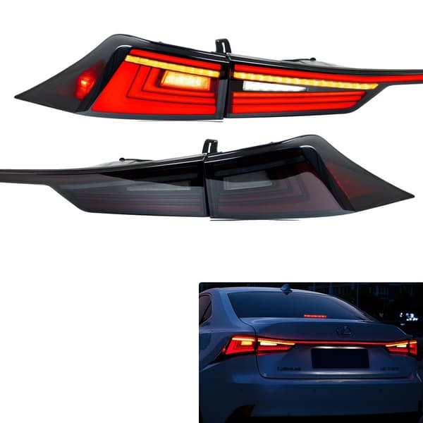 LED Baglygter til Lexus IS Serie, Dynamisk Animation Blinklys, Plug-and-Play Installation, Vandtæt Design
