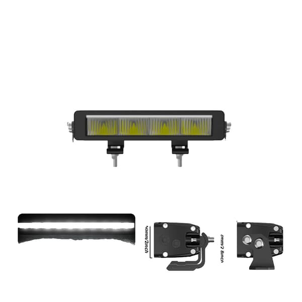 LED Lysbar, Flere Størrelsesmuligheder, Høj Lysstyrke 6500K,10 tommer