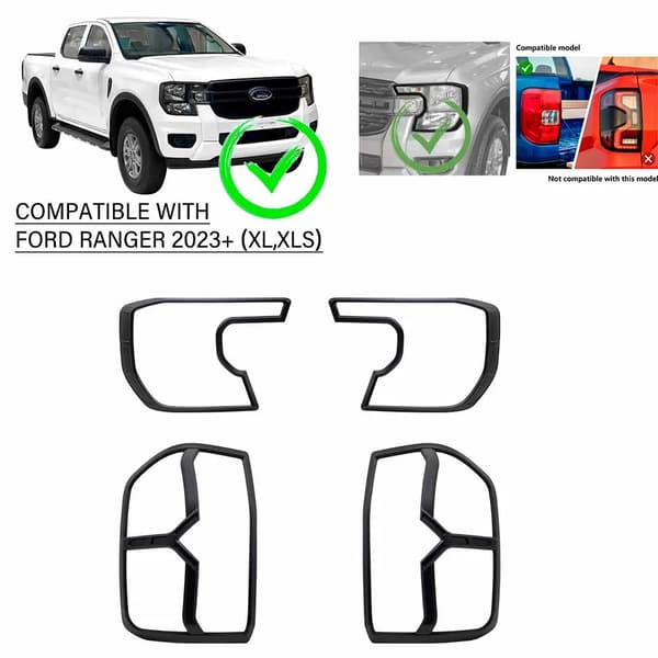 Päävalon kansi, yhteensopiva Ford Ranger 2023+ kanssa, helppo asennus,Tyyppi 2