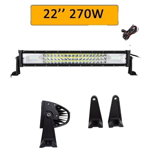 LED Lysbar, 270W/405W/540W/675W Muligheder, Vandtæt IP67,270W med ledninger