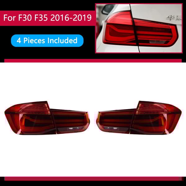 Bakljusmontering för BMW F30 F35, ABS-konstruktion, 4 delar ingår,för 2016-2019 red, 4 st