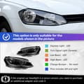 Miniatyrbillede 2 af 2: VW Golf 7 Forlygte, LED Kørelys, Dynamisk Blinklys,SLIVER, LHD