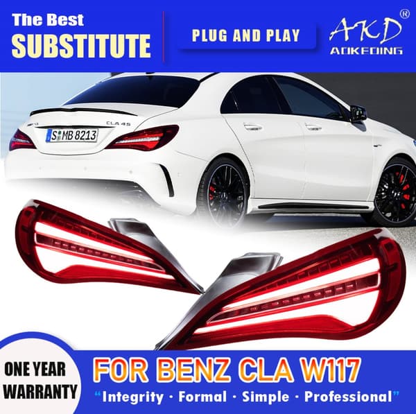 AKD Takavalot Mercedes-Benz CLA200:lle, LED-teknologia, Helppo asennus,Alkuperäinen LED