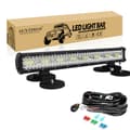 Miniatyrbillede 2 af 2: Off Road LED Lysbar, 6000K Farvetemperatur, IP67 Vandtæt Rating,23in beslagtråd