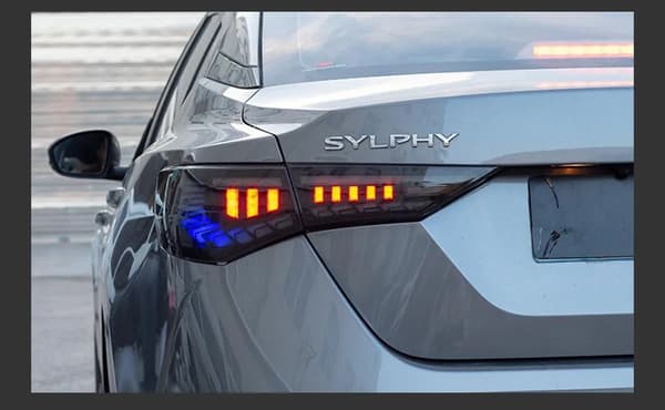 Nissan Sylphy Bakljusmontering, LED-design, 12V Spänning,Inkludera blå