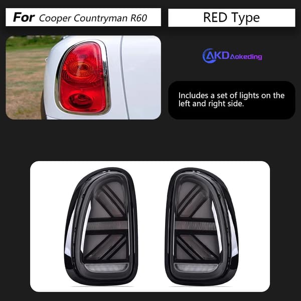 Baglygtesamling til MINI R60, overlegen lysstyrke, holdbart PP-materiale,B
