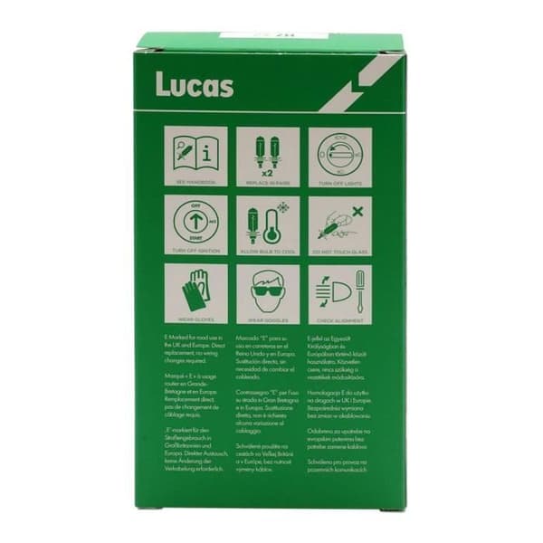 Halogenlampor 12V - H7 - 55W +150% LightBooster PX26d 2 stycken Lucas