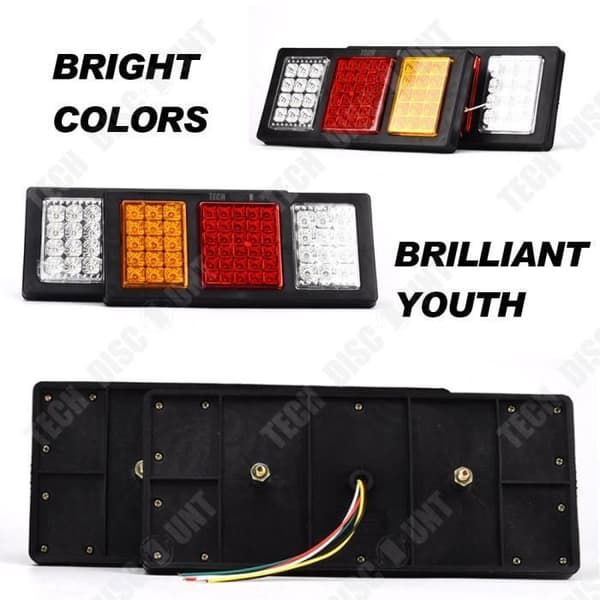 TD® 24v bilbroms bakljus led anti-jaktljus backning fordon lastbil husvagn styrning dimma blinkers