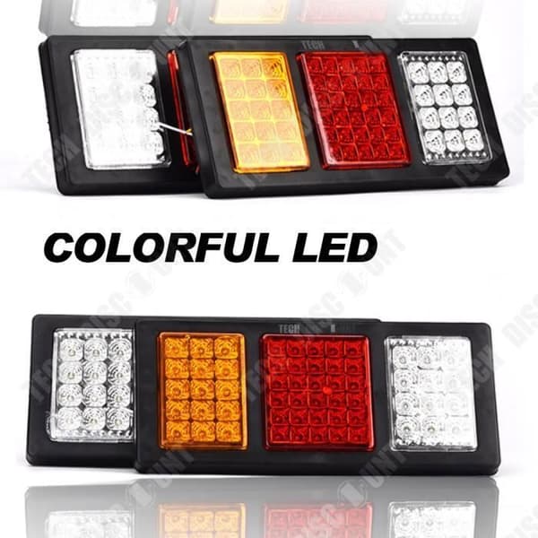 TD® 24v bilbroms bakljus led anti-jaktljus backning fordon lastbil husvagn styrning dimma blinkers