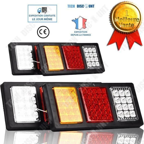 TD® 24v bilbroms bakljus led anti-jaktljus backning fordon lastbil husvagn styrning dimma blinkers