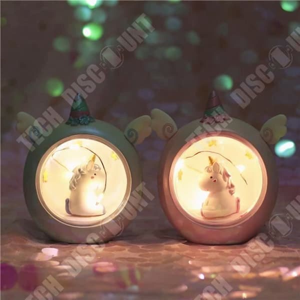 TD® Nattljus , Moon Unicorn Resin Tecknad Barnkammare Lampa för Barn Presenter Leksaker Flicka Barn