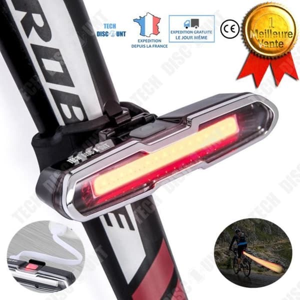 TD® Bakljus USB-cykel Blinkers LED-belysning Ljusstark Uppladdningsbar röd lampa 5 lägen Fram Cykel MTB Säkerhetshjälmar