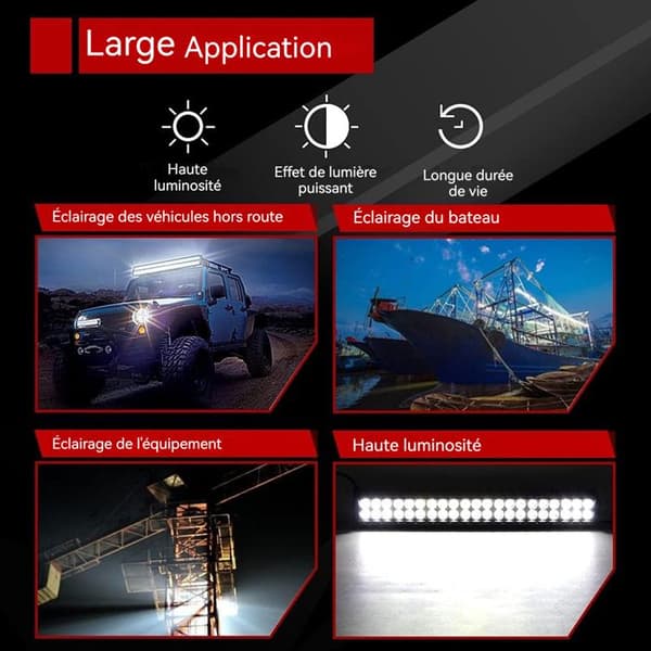 INN® Lights 48 LED-dimljus och långdistans arbetsljus vattentät projektor IP68 Spot Flood Car 4x4 &amp; SUV 9-32V 144W F