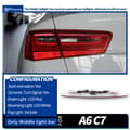 Miniatyrbillede 2 af 2: Audi A6 Baglygtesamling, Dynamisk Blinklys, LED Lygter,kun mellemlys, 3000K Guld