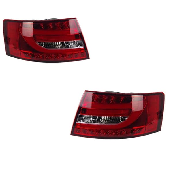 Audi A6 Baglygtesamling, LED-teknologi, Holdbart materiale,Rød, et par