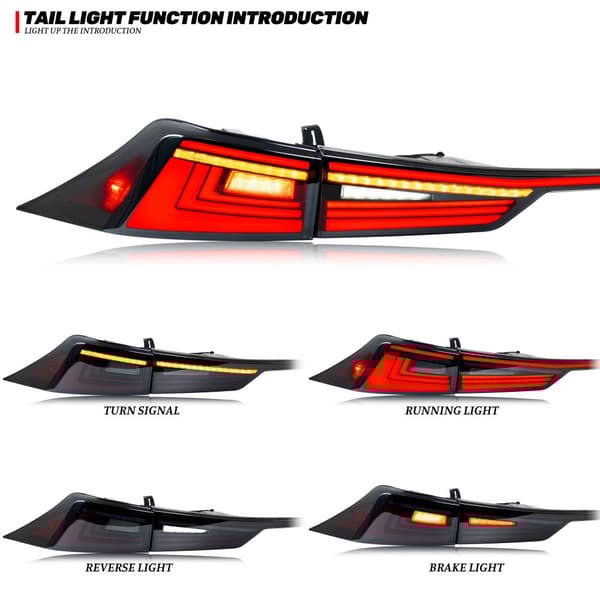 LED Baglygter til Lexus IS250 IS350 IS200t IS300 ISF, Dynamisk Blinklys, Vandtæt Design, Nem Installation