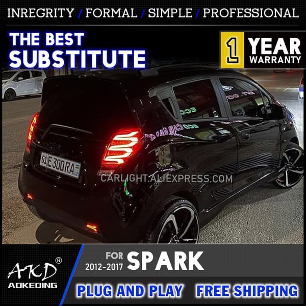 Chevrolet Spark Bakljus, LED-teknik, 12V Spänning, Hållbar ABS-konstruktion