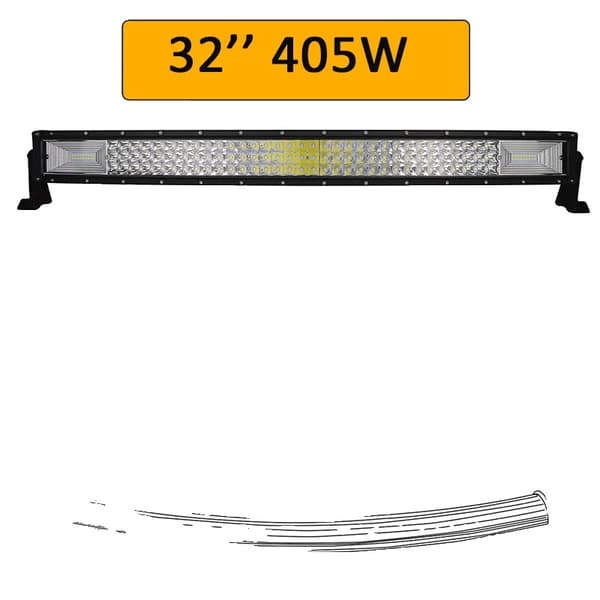 LED -ljusfält, böjd design, alternativ för flera längder,32in ingen kablage