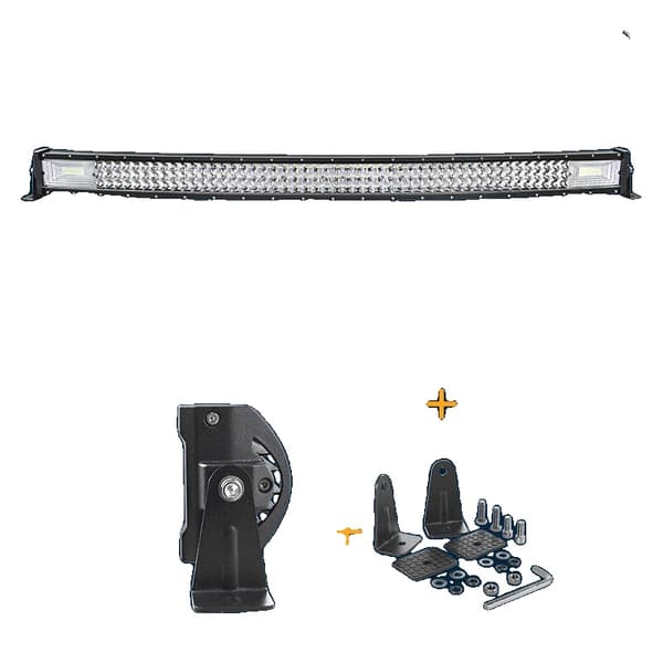 Böjd LED-ljusramp, 60° flod + 30° spotkombinationsstråle, finns i flera längder,42in Fäste1 Tråd