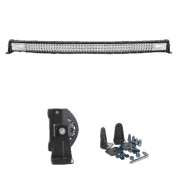 Böjd LED-ljusramp, 60° flod + 30° spotkombinationsstråle, finns i flera längder,42in Fäste2 Tråd